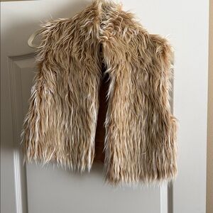 Bebe Faux Fur Vest - Tan